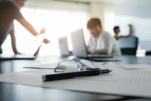 Business Konzept Mit Kopie Raum Buro Schreibtisch Tisch Mit Stift