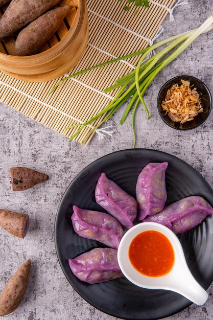 Choi pan gedämpfte gemüseknödel auch bekannt als chai kwe oder chai kue ...