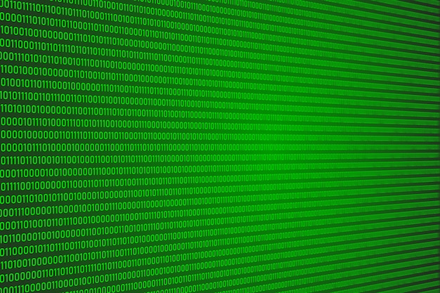Code der binären stelle (bit), computerdatenauszug des digitalen signals für hintergrund Premium Fotos