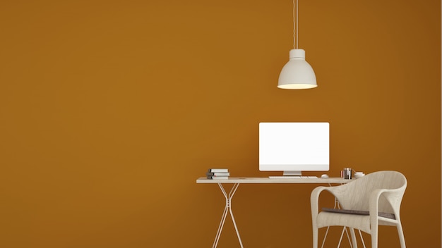 Das innenleben minimal in der wohnung und in der wiedergabe der hintergrundart 3d Premium Fotos
