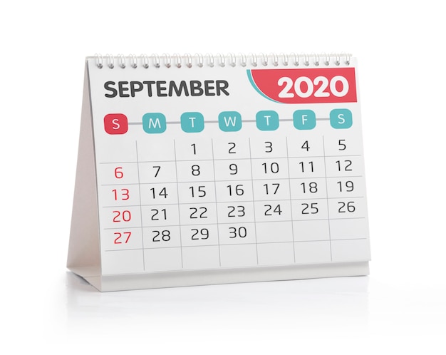 Desktop Kalender Fur September 2020 Premium Foto