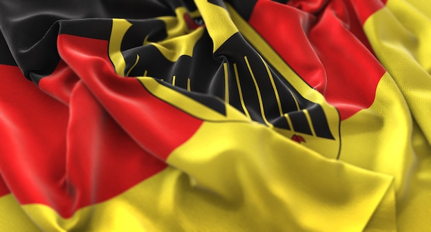 Kostenlose Foto Deutschland Flagge Ruffled Winkeln Makro Nahaufnahme Schuss