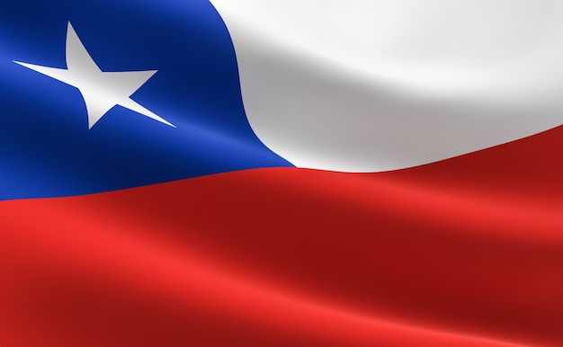 Flagge von chile | Premium-Foto