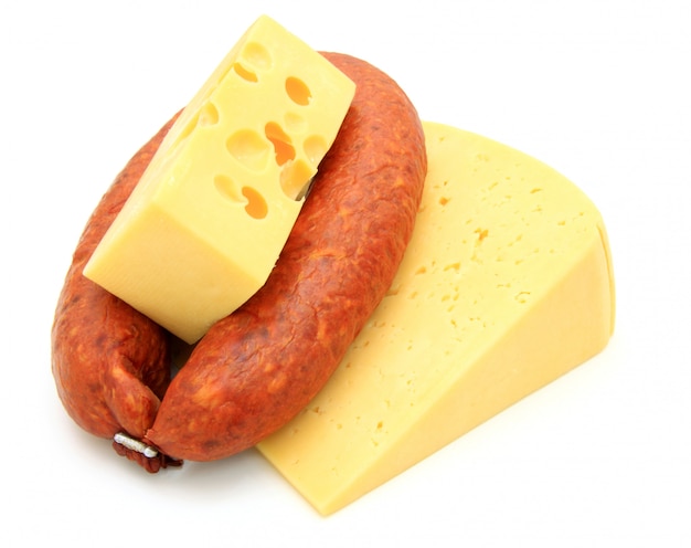 Frische wurst mit käse | Premium-Foto