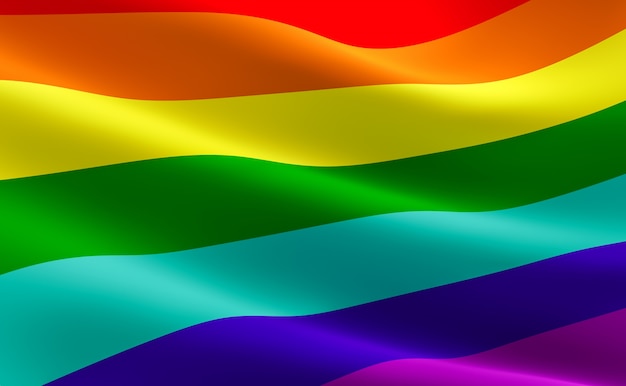 Gay Pride Flag Lgbt Bewegung Regenbogenflagge Premium Foto