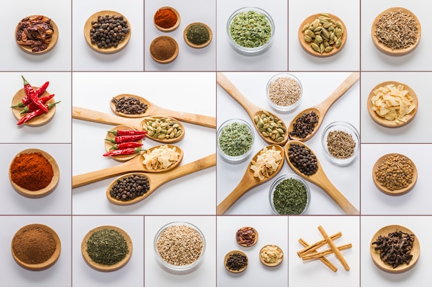 Gewürze zum kochen Premium Fotos