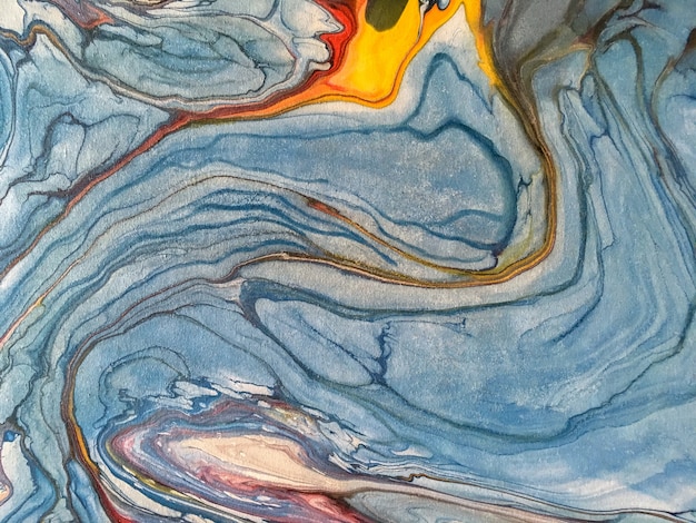 Hintergrund des blaus spritzt von der farbe. fragment eines kunstwerks Premium Fotos