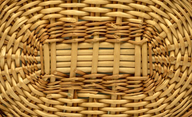 Hölzerner strukturierter oder korbhintergrund. webmuster aus holzmaterial. wicker Premium Fotos
