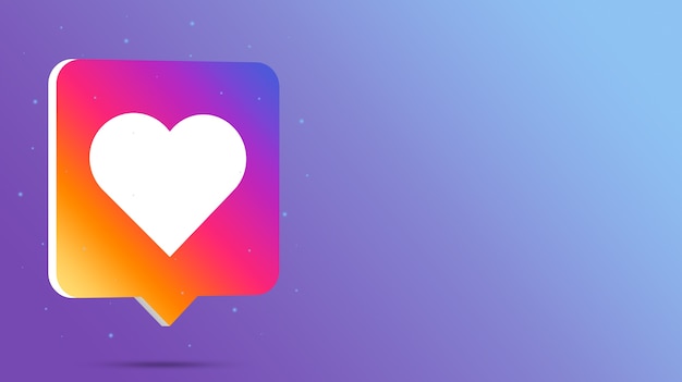 Instagram Wie Logo Auf 3d Sprechblase Premium Foto