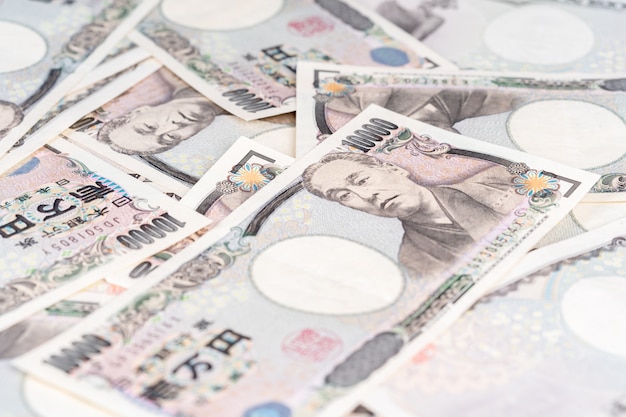 Japanische Banknote Yen Ist Offizielle Wahrung Von Japan Premium Foto