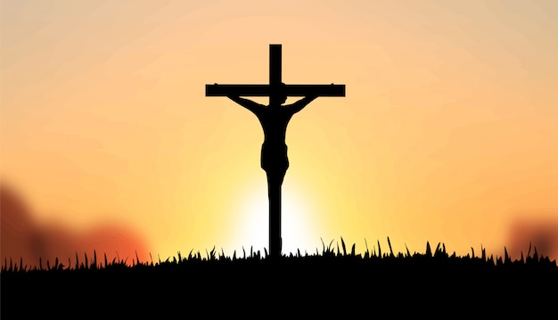 Jesus am kreuz vektor Premium Fotos