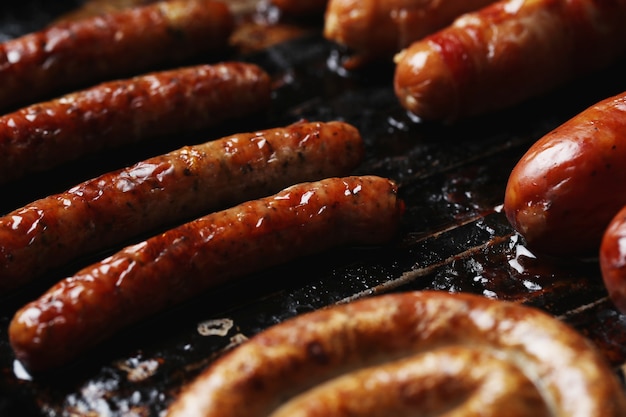 Leckere Bratwurste Traditionelles Deutsches Essen Kostenlose Foto