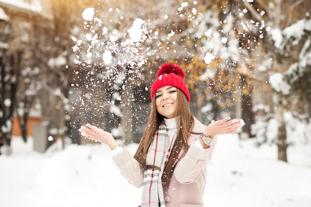 Madchen Schnee Mode Schonen Winter Kostenlose Foto