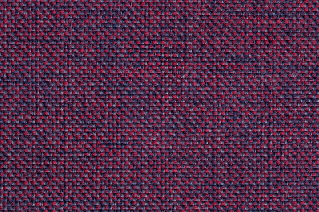 Magentaroter textilhintergrund mit schachbrettmuster, nahaufnahme, struktur des gewebemakros, Premium Fotos