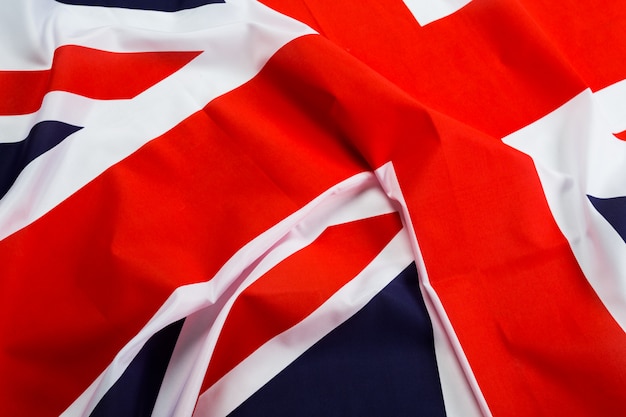 Nahaufnahme der union jack-flagge Premium Fotos
