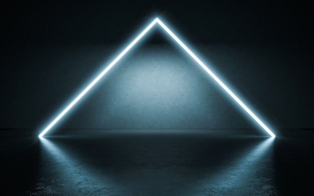 Neonlichter hintergrund. 3d-darstellung Premium Fotos