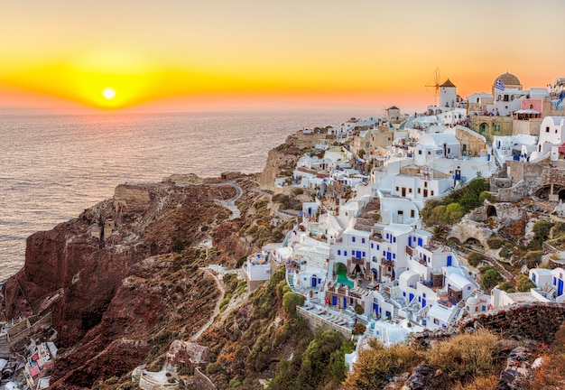 Oia-stadt, santorini-insel, griechenland | Premium-Foto