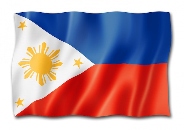 Philippinen Flagge Isoliert | Premium-Foto