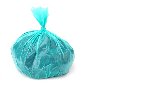 Plastiktüte lokalisiert auf einem weißen hintergrund Premium Fotos