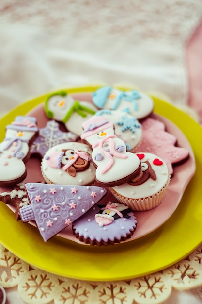 Schone Urlaub Leckere Kuchen Auf Dem Tisch Close Up Kostenlose Foto