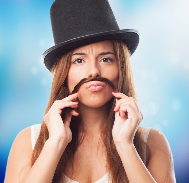 Spaß Mädchen Schnurrbart Sir Ernst Download Der Kostenlosen Fotos 