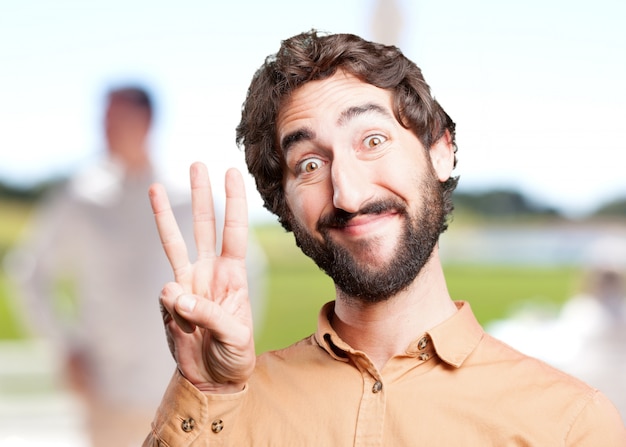 Verrückt man.funny ausdruck Kostenlose Foto