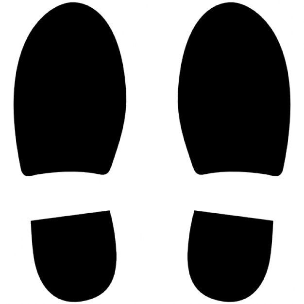 左と右の靴の足跡 無料のアイコン