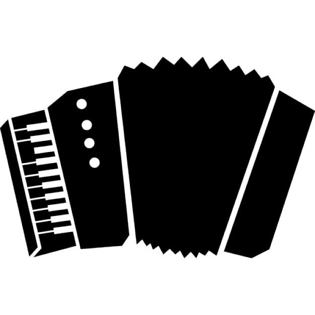 Download Accordion silhouette with white details Icons | Free Download