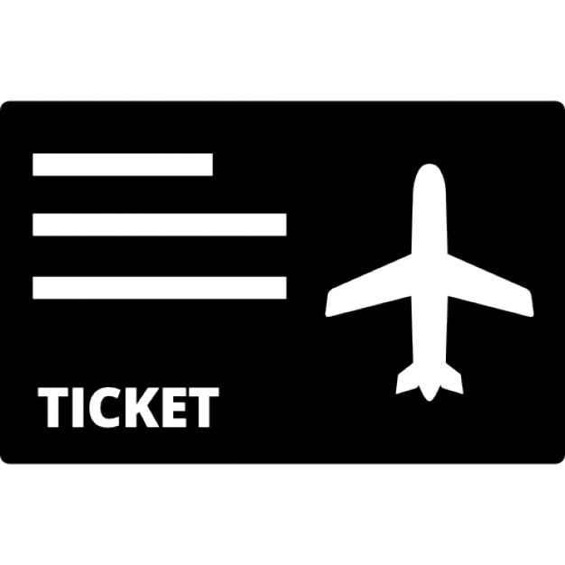 Airplane flight ticket Icons Free Download