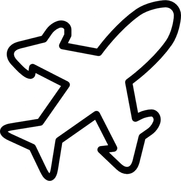 Airplane outline Icons | Free Download