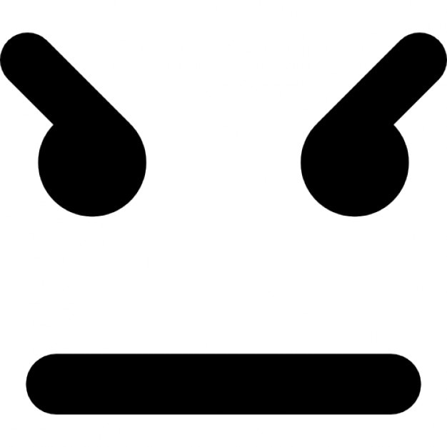 Angry emoticon square face Icons | Free Download