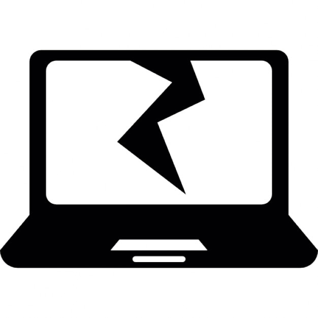 Broken laptop computer monitor Icons | Free Download