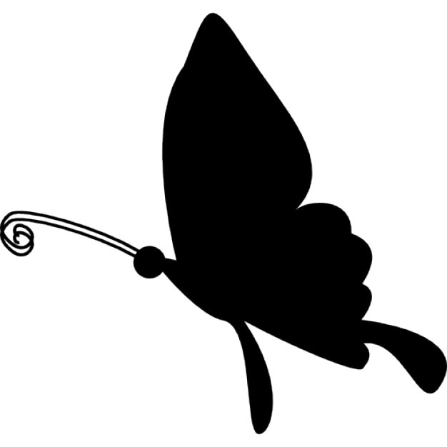 Butterfly flying silhouette Icons | Free Download