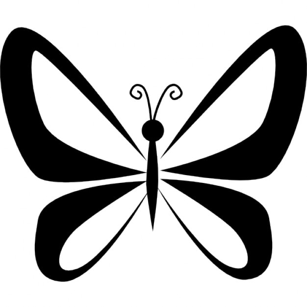 Download Butterfly with wings perspective from top view Icons ...