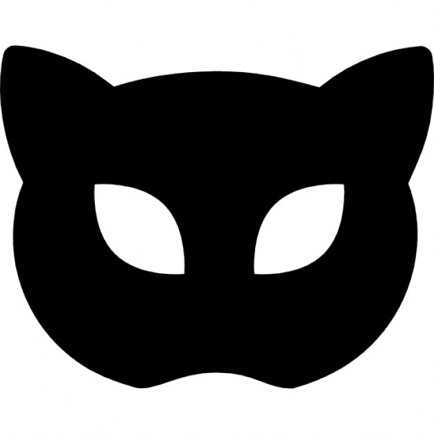 Download Carnival mask silhouette like cat face Icons | Free Download