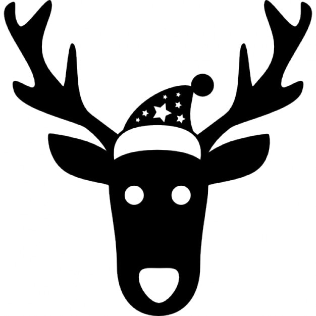 Christmas reindeer frontal head Icons | Free Download