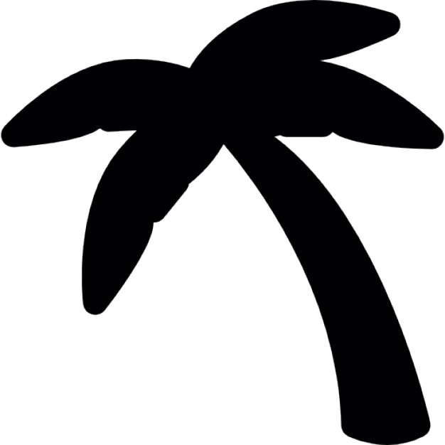 Coconut tree standing silhouette Icons | Free Download