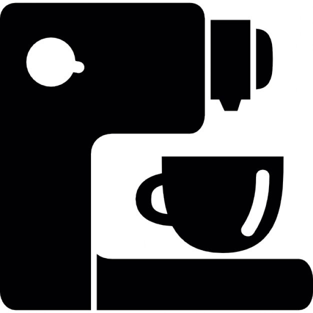 Coffee maker with small cup Icons | Free Download