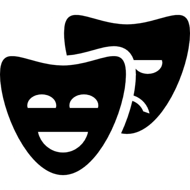 Comedy And Drama Masks Icons 