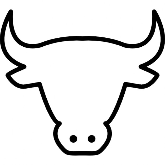 Cow head outline Icons Free Download
