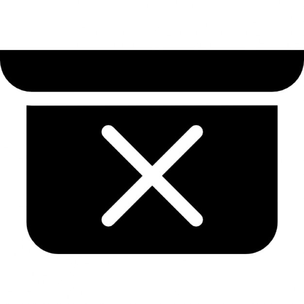 Cross on a rectangular shape with a smaller one and both of rounded external corners, IOS 7