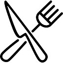 Crossed knife and fork Icons | Free Download