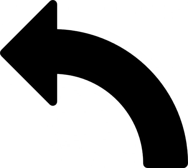 Free Icon | Curve arrow point to left