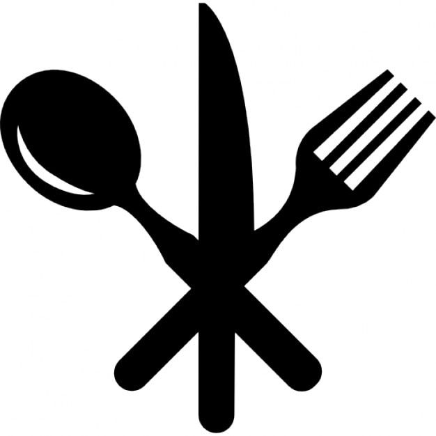 Cutlery set of three pieces Icons | Free Download