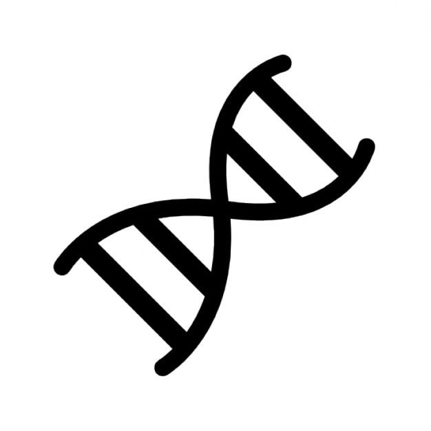 Free Icon | Dna sign in white and black