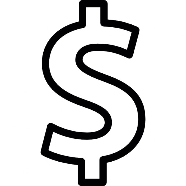 Download Dollar symbol outline Icons | Free Download