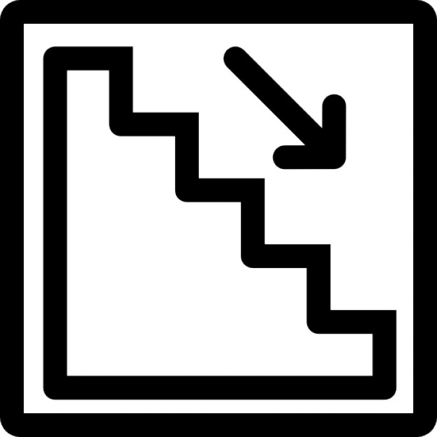 Down stair symbol Icons | Free Download