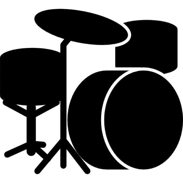 Drum set silhouette Icons | Free Download