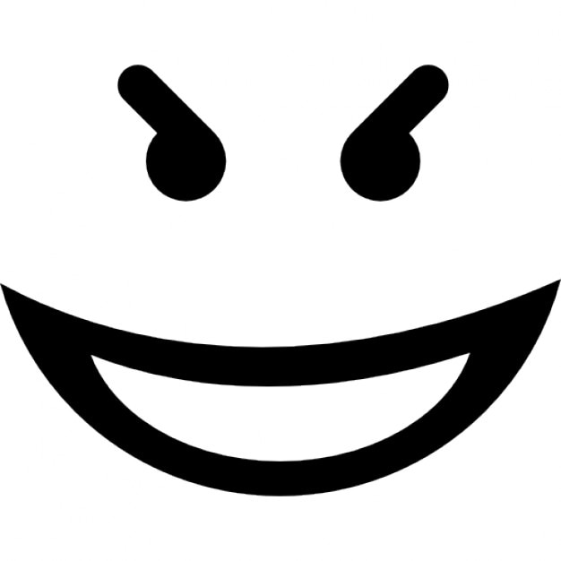 Download Evil smile square emoticon face Icons | Free Download