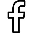 Facebook outlined logo Icons | Free Download